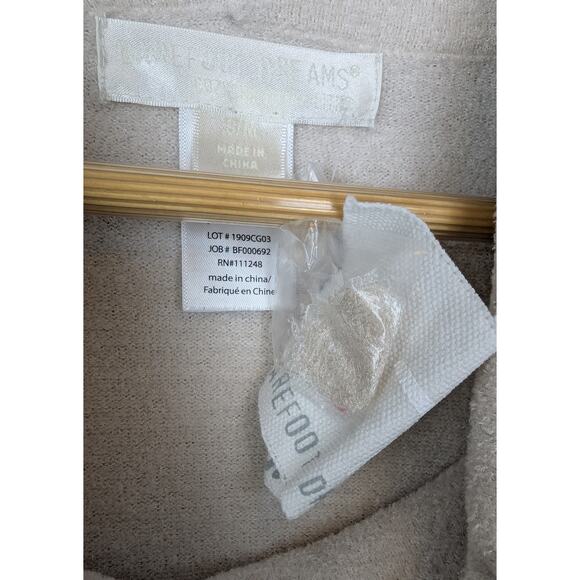 NWT Barefoot Dreams Cozychic Ultra Lite Cowlneck Poncho Ivory Sand S/M - Picture 4 of 9